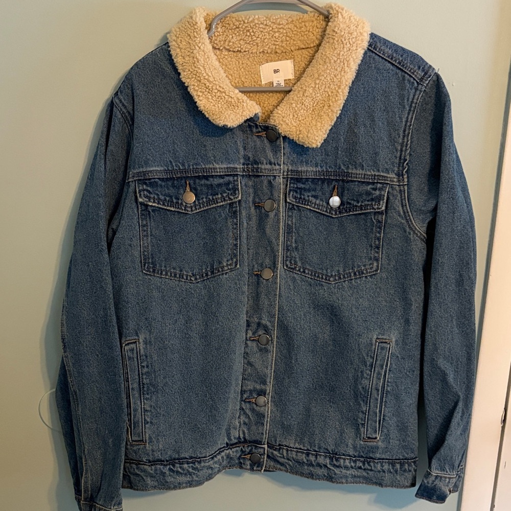 BP Cream Faux Sherpa Jacket, size xl